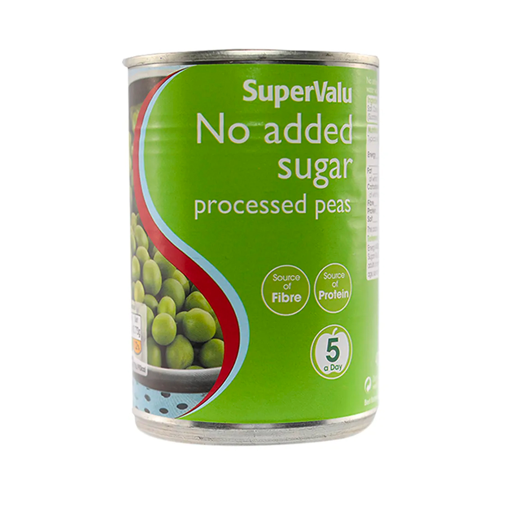 SuperValu No Added Sugar Processed Peas 420g - Available at Alosra Online Supermarket