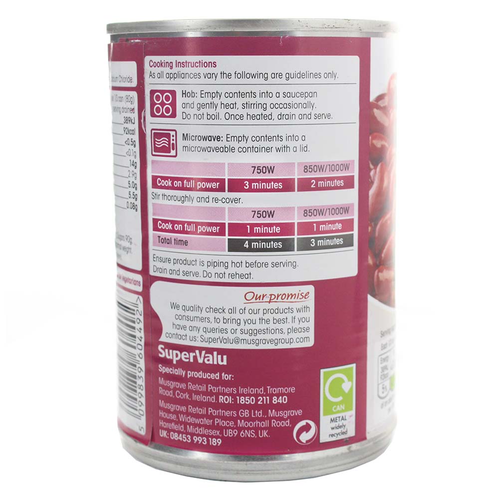 SuperValu Red Kidney Beans 400g right side image