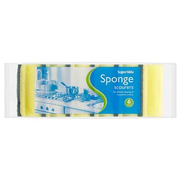SuperValu Sponge Scourers 6 Pack - Available at Alosra Online Supermarket