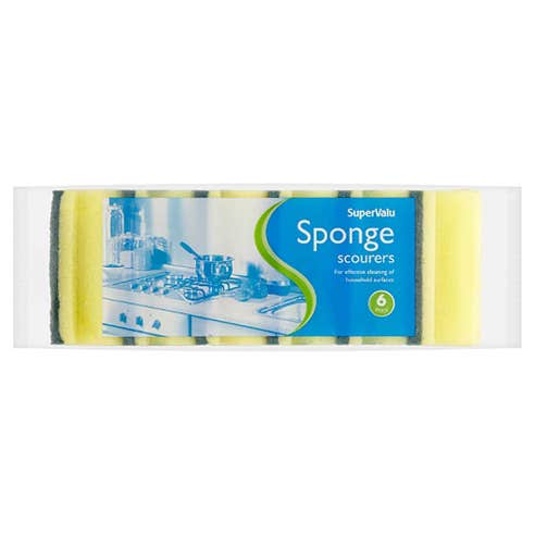 SuperValu Sponge Scourers 6 Pack - Available at Alosra Online Supermarket