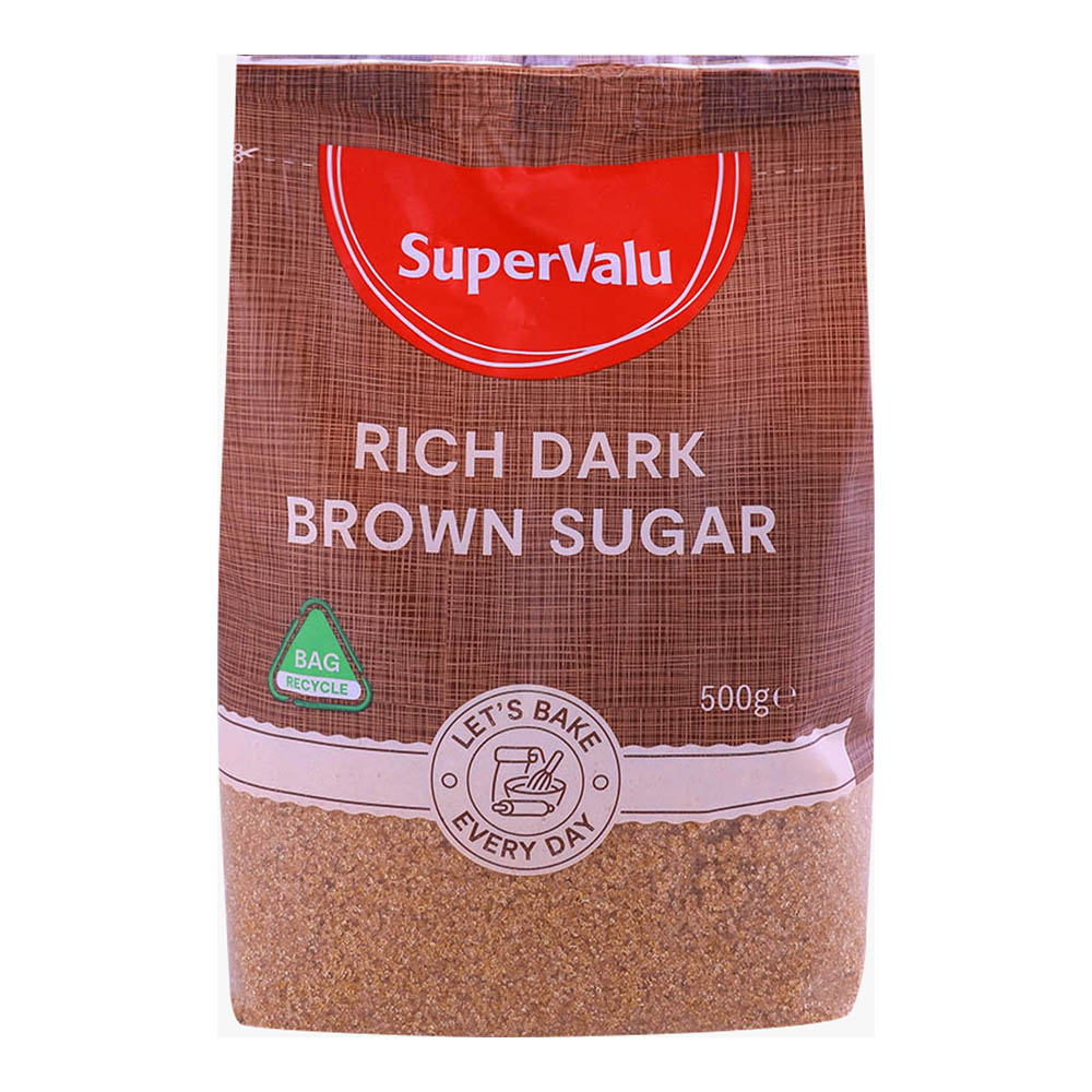 SuperValu Rich Dark Brown Sugar 500g - Available at Alosra Online Supermarket