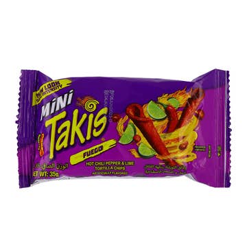 Takis Fuego Mini Hot Chilli Pepper & Lime Tortilla Chips 34g 