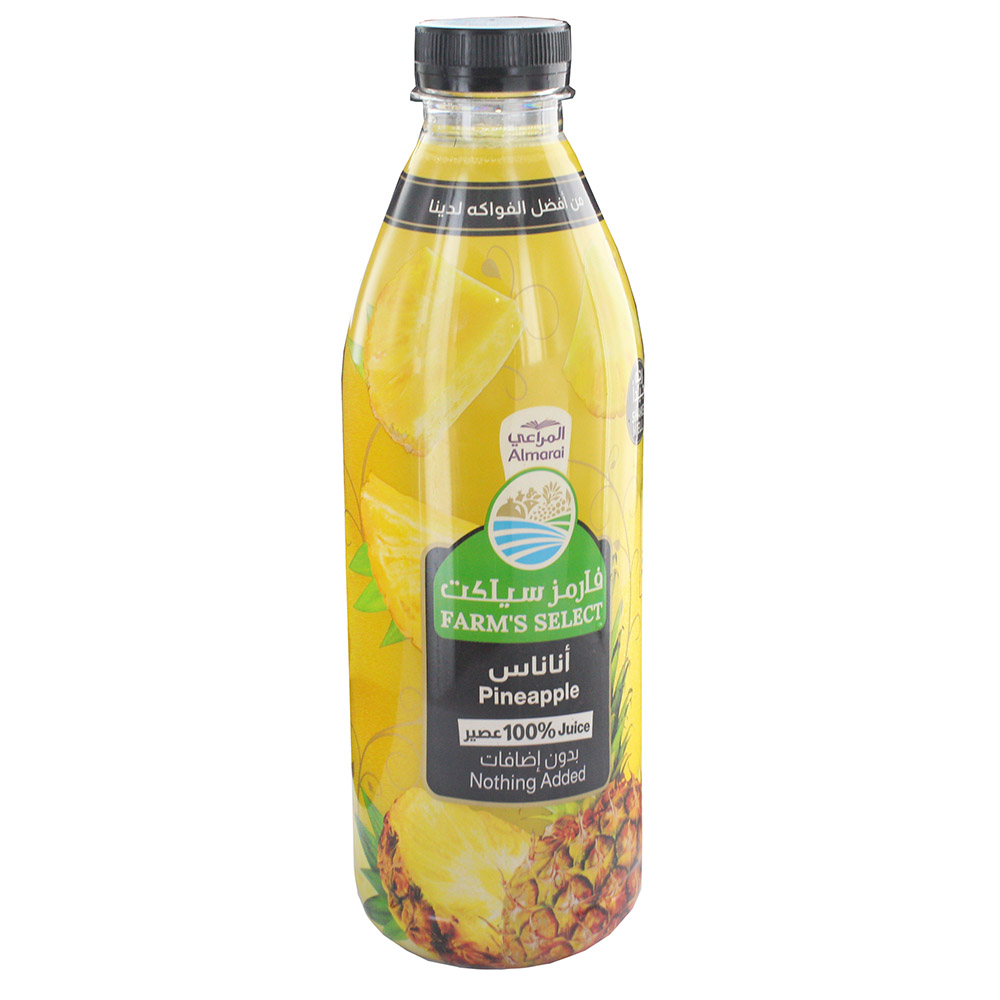 Almarai Farm's Select Pineapple Juice 1L - Available at Alosra Online Supermarket
