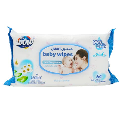Wow Baby Wet Wipes 64's - Available at Alosra Online Supermarket