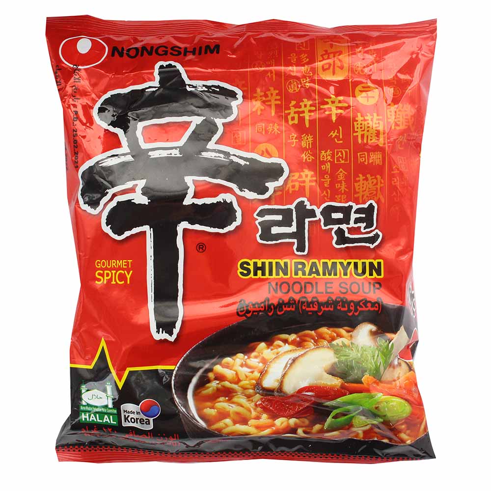 Nongshim Shin Ramyun Noodle Soup 120g - Available at Alosra Online Supermarket
