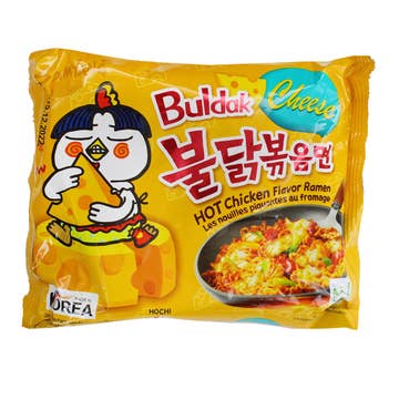Samyang Cheese Noodles Hot Chicken Ramen 140g - Available at Alosra Online Supermarket
