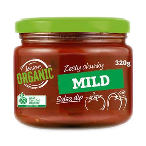 Jensens Organic Chunky Mild Salsa 320g - Available at Alosra Online Supermarket