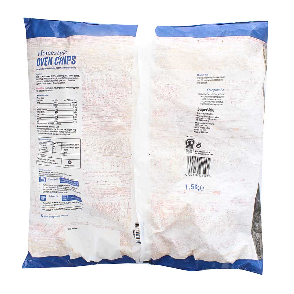 SuperValu Home Style Oven Chips 1.5Kg - Bahrain Alosraonline store