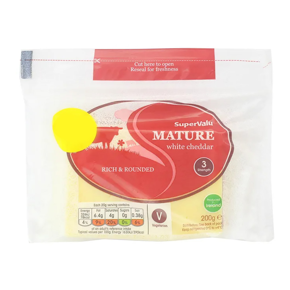 SuperValu Mature White Cheese 200g - Available at Alosra Online Supermarket