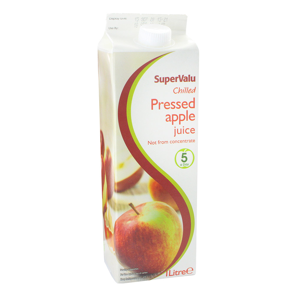 SuperValu Pressed Apple Juice 1L - Available at Alosra Online Supermarket