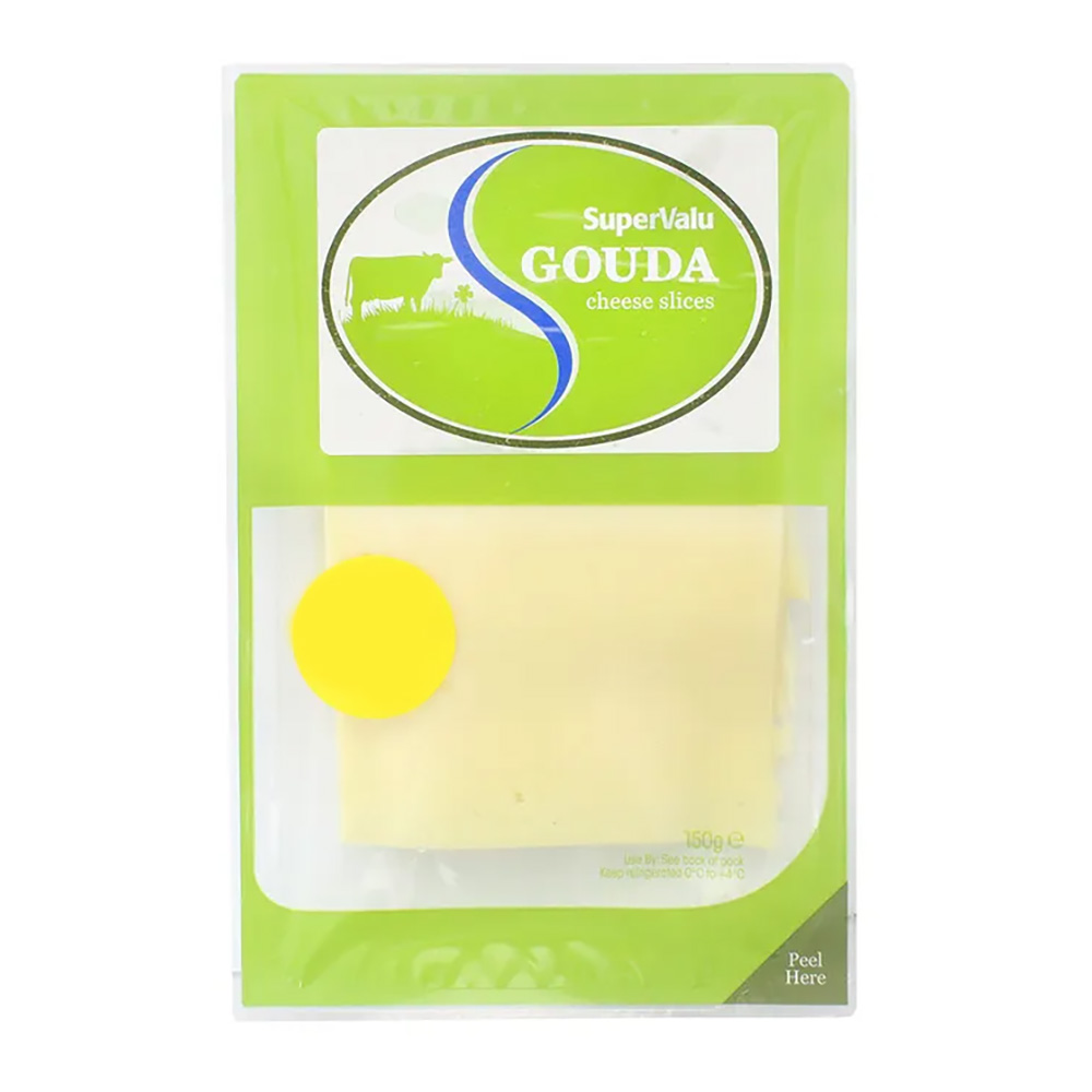 SuperValu Gouda Cheese Slices 150g - Available at Alosra Online Supermarket