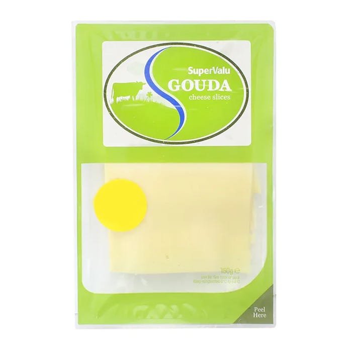 SuperValu Gouda Cheese Slices 150g - Available at Alosra Online Supermarket
