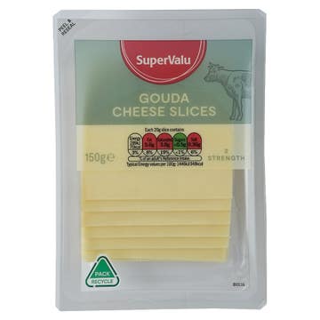 SuperValu Gouda Cheese Slices 150g - Available at Alosra Online Supermarket