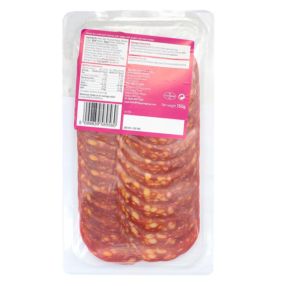 SuperValu Chorizo Slices 150g [Contains Pork] - Bahrain Alosraonline supermarket