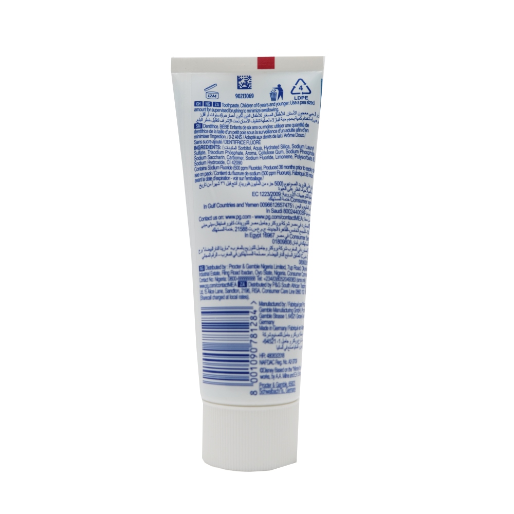 Oral-B Baby Toothpaste 0-2 Years 75ml back image