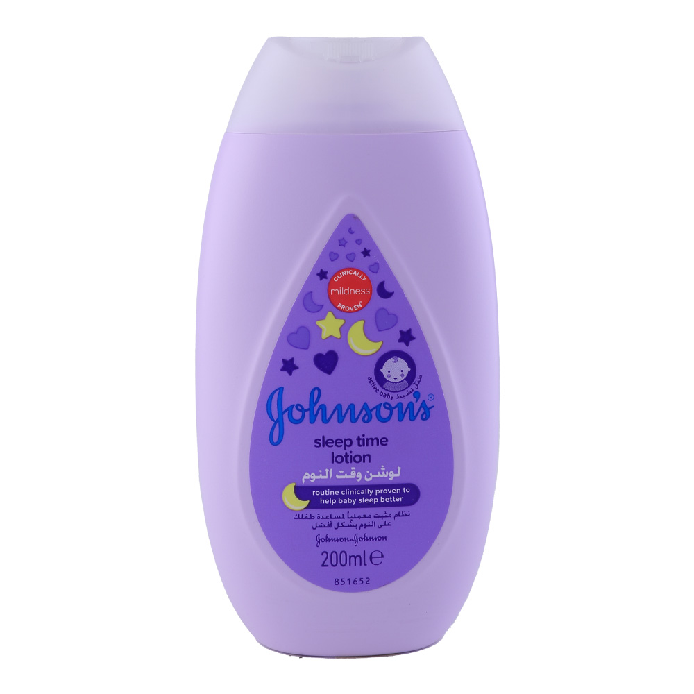 Johnson's Sleep Time Baby Lotion 200ml - Available at Alosra Online Supermarket