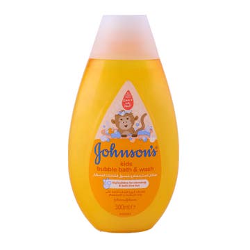 Johnson's Kids Bubble Bath & Wash 300ml - Available at Alosra Online Supermarket