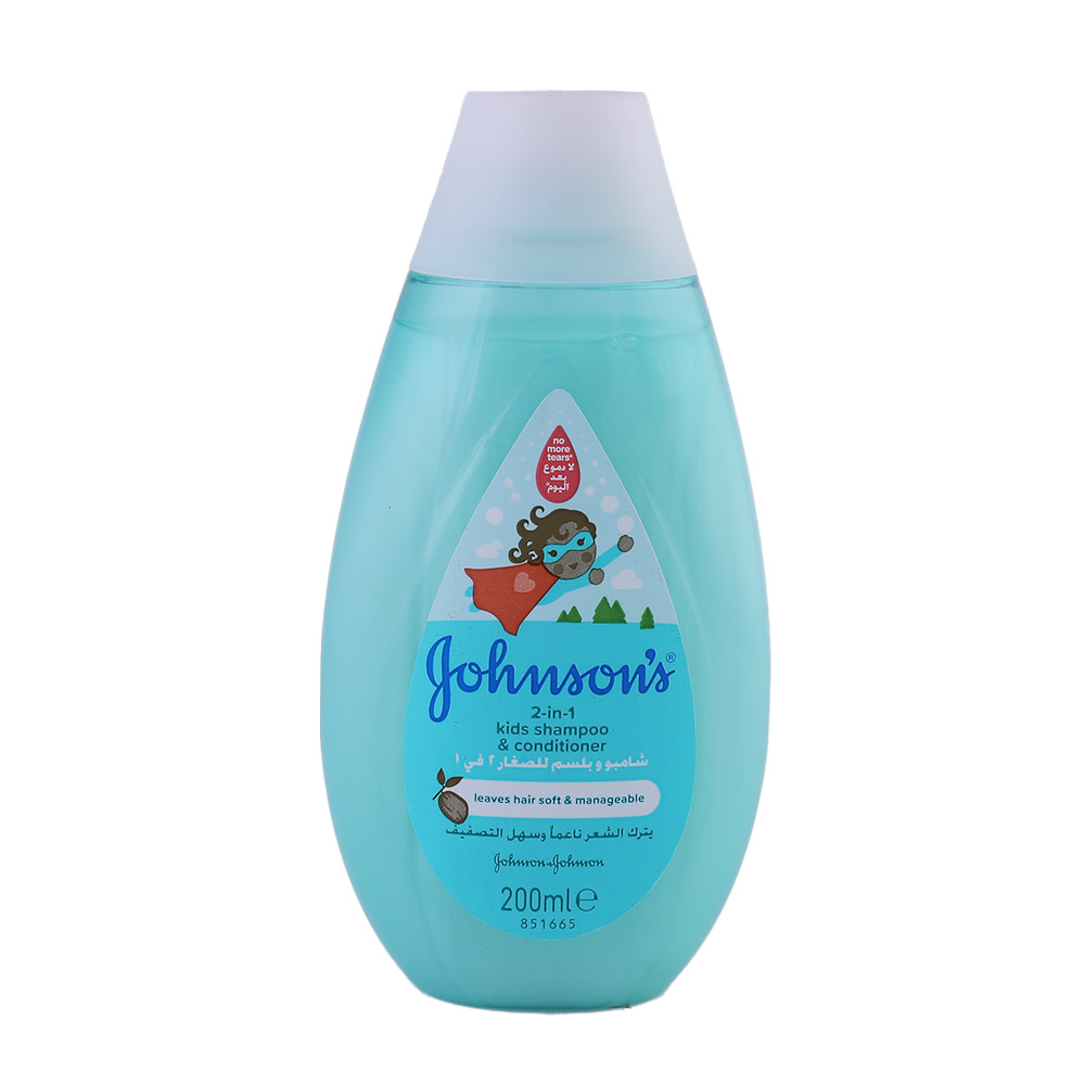 Johnson's Kids 2-in-1 Shampoo & Conditioner 200ml - Available at Alosra Online Supermarket