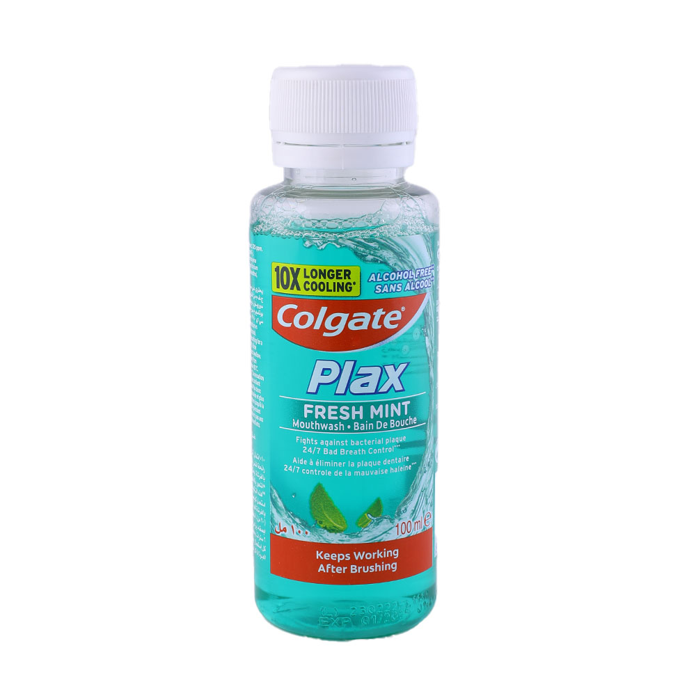 Colgate Plax Fresh Mint Mouthwash 100ml - Available at Alosra Online Supermarket
