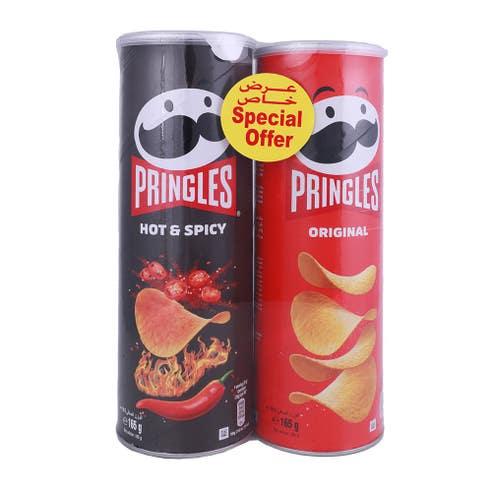 Pringles Mix Original & Spicy Potato Chips 2x165g [Special Offer] 