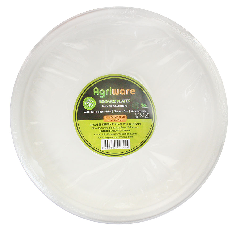 Agriware Round Plate 11" 20's - Available at Alosra Online Supermarket