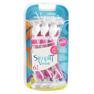 Gillette Venus 3 Simply Razor 6's - Available at Alosra Online Supermarket
