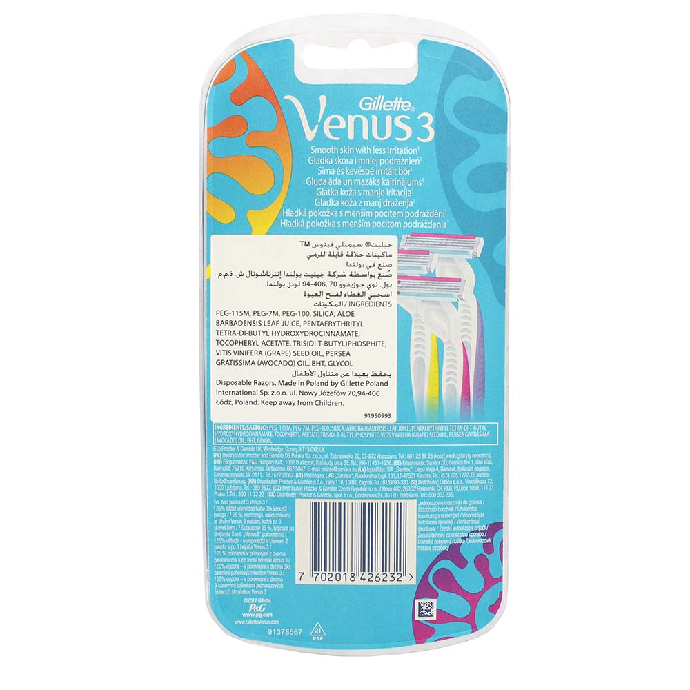 Gillette Venus 3 Simply Razor 6's - Bahrain Alosraonline store