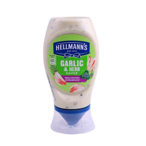 Hellmanns Garlic & Herb Sauce Jar 260g 
