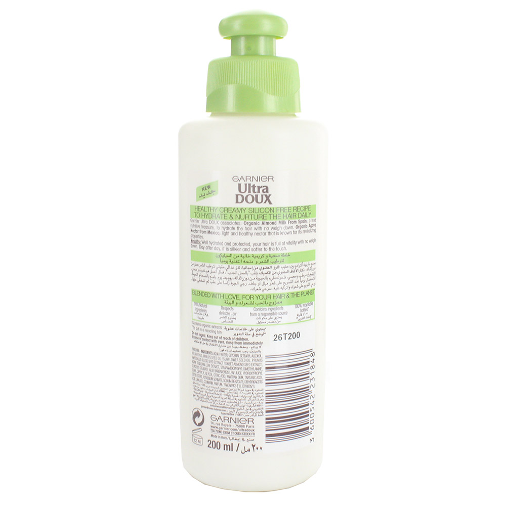 Garnier Ultra Doux Nurturing Almond Milk 200ml - Bahrain Alosraonline store