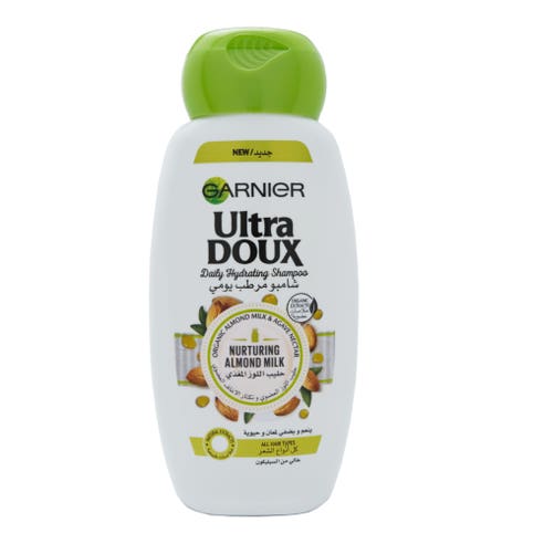 Garnier Ultra Doux Almond Milk Shampoo 200ml - Available at Alosra Online Supermarket