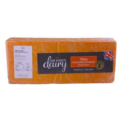 The King's Dairy Mild Coloured Cheddar Cheese [Per Kg] - Available at Alosra Online Supermarket
