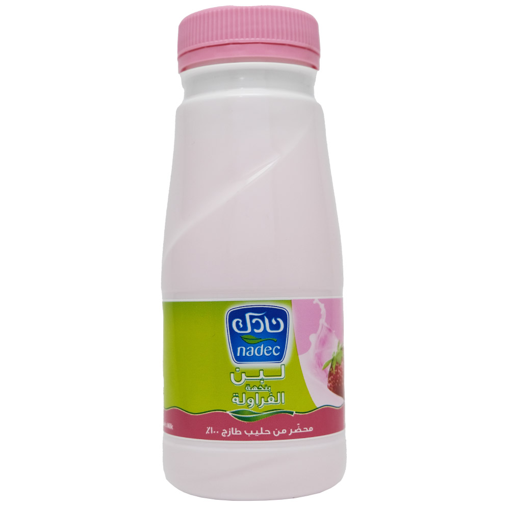 Nadec Strawberry Laban 180ml back image