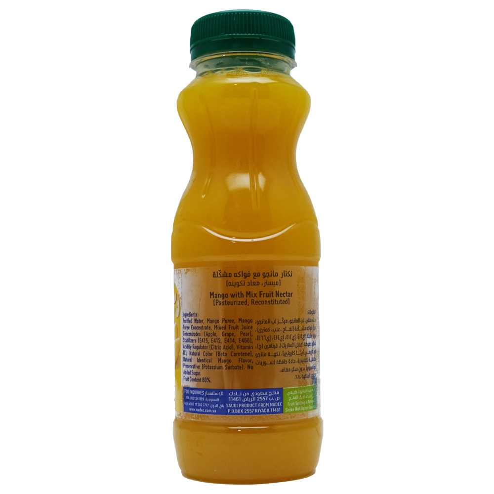 Nadec No Added Sugar Mango Juice 300ml back image