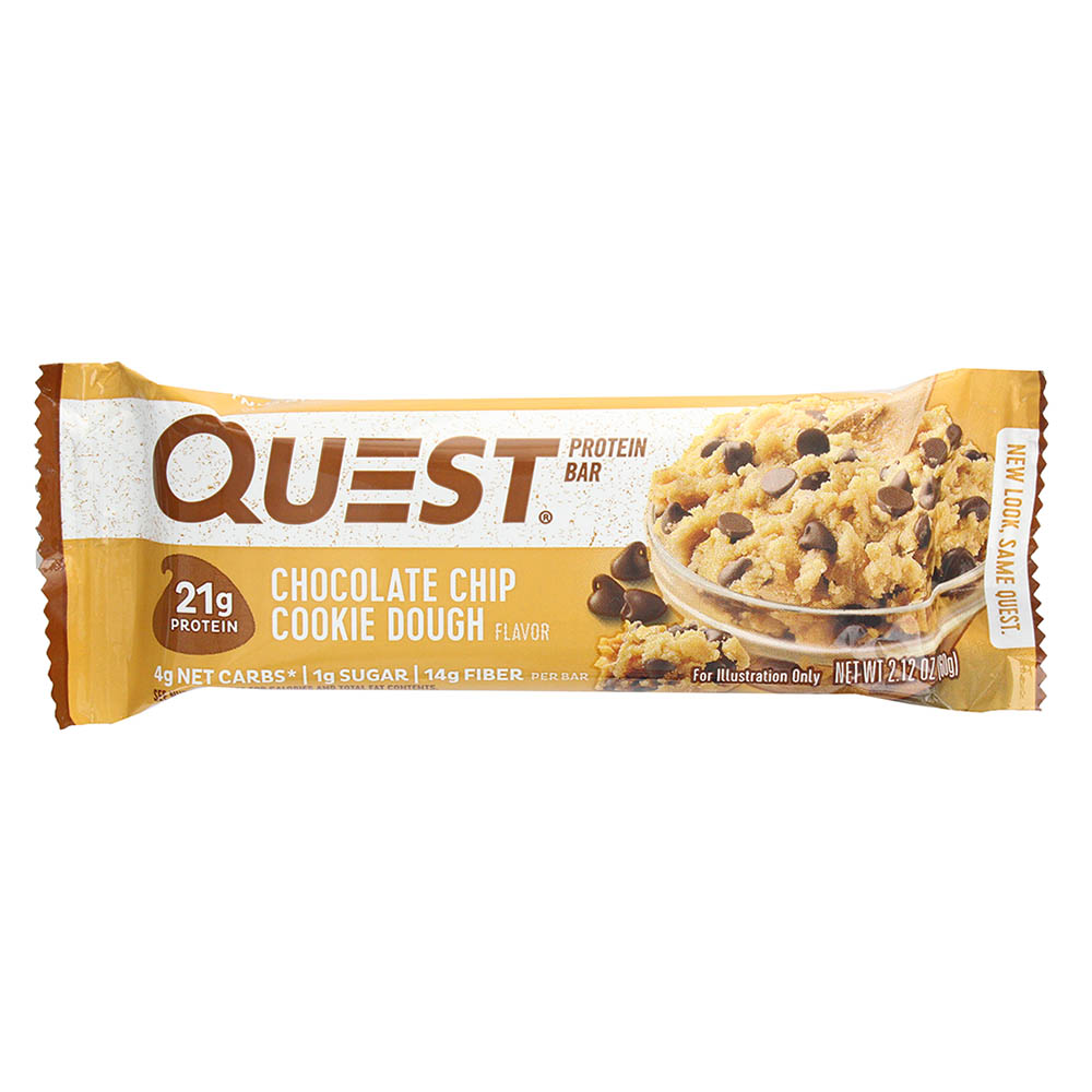 Quest Chocolate Chip Cookie Dough Protein Bar 2.1oz - Available at Alosra Online Supermarket