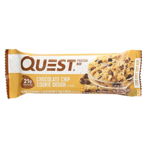 Quest Chocolate Chip Cookie Dough Protein Bar 2.1oz - Available at Alosra Online Supermarket