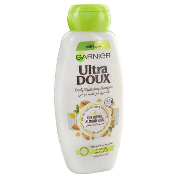 Garnier Ultra Doux Almond Milk Shampoo 400ml - Available at Alosra Online Supermarket
