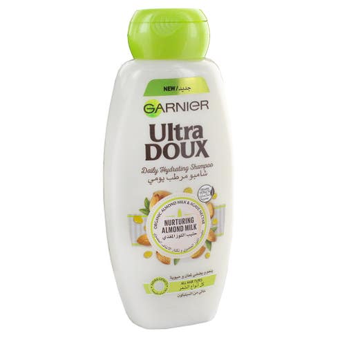 Garnier Ultra Doux Almond Milk Shampoo 400ml - Available at Alosra Online Supermarket