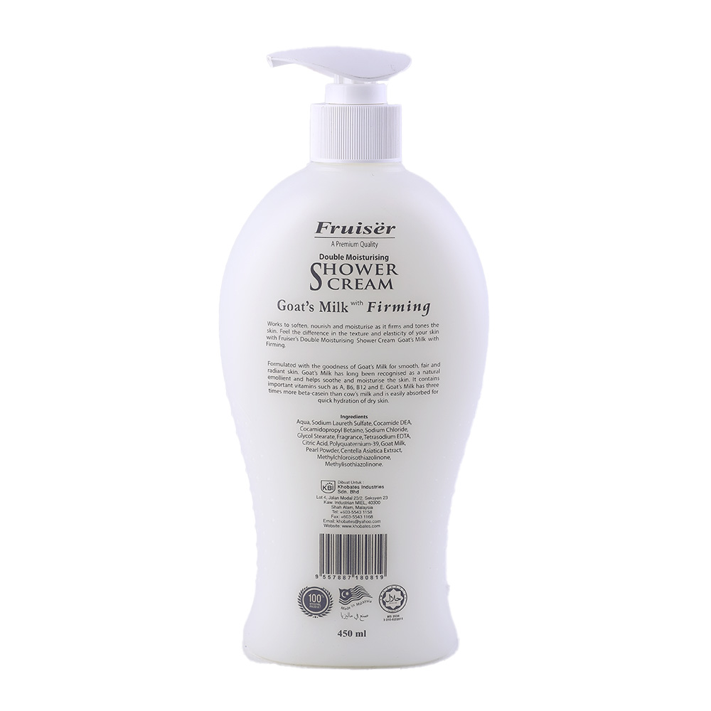 Fruiser Goat's Milk With Firming Shower Cream 450ml back image