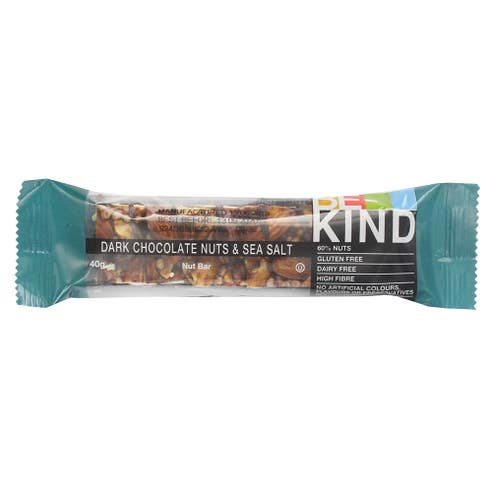 Be-Kind Dark Chocolate Nuts & Sea Salt Bar 40g - Available at Alosra Online Supermarket