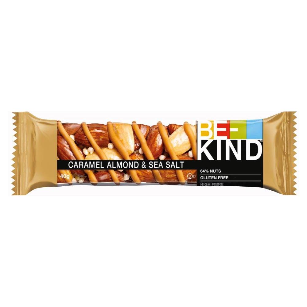 Be-Kind Caramel Almond & Sea Salt Bar 40g - Available at Alosra Online Supermarket