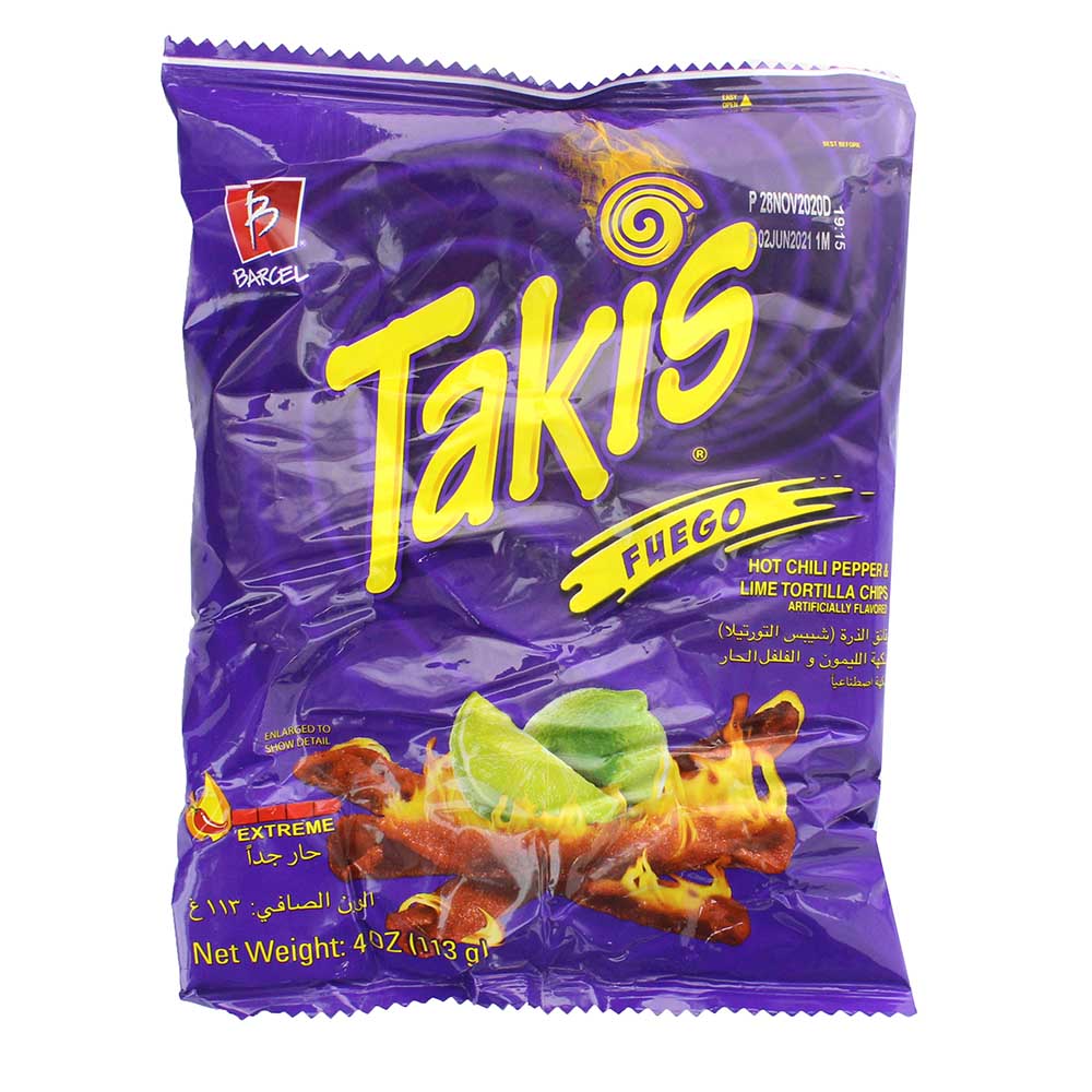 Takis Fuego Pepper Lime 4Oz