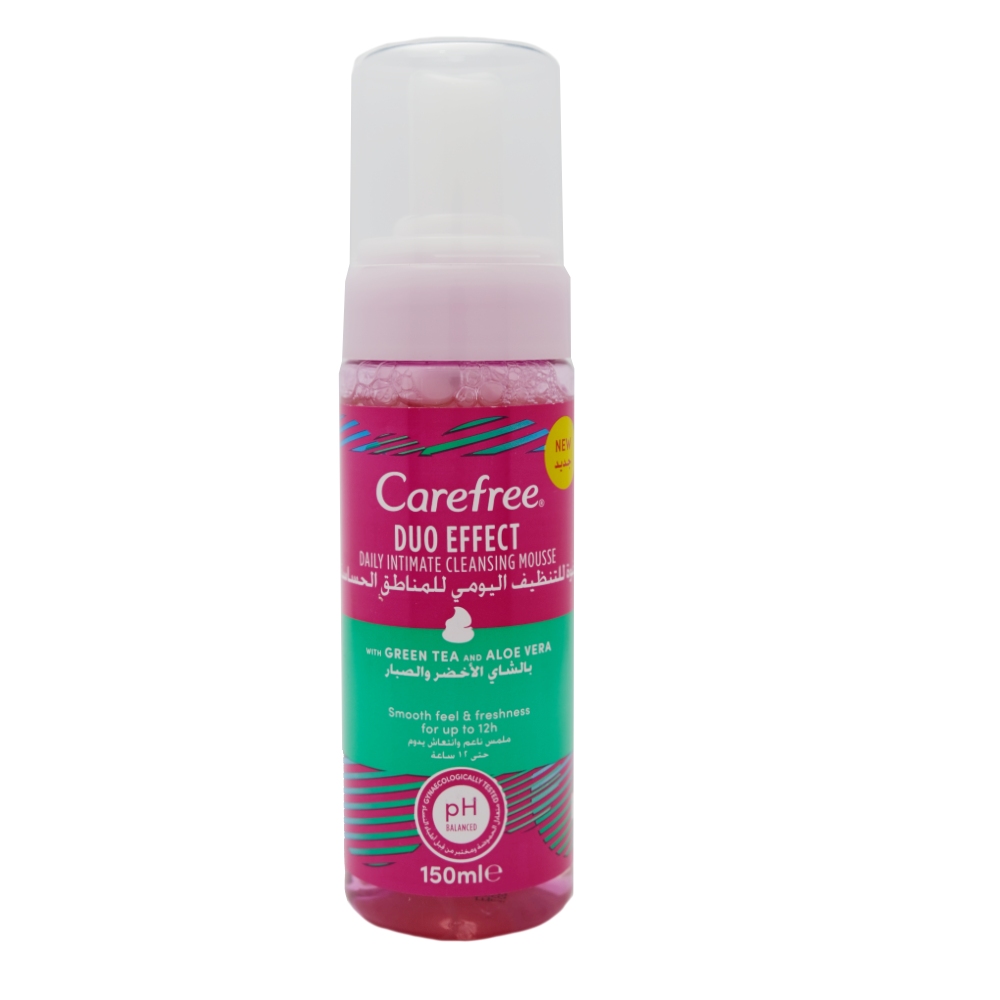 Carefree Duo Effect With Green Tea & Aloe Vera Foam 150ml 