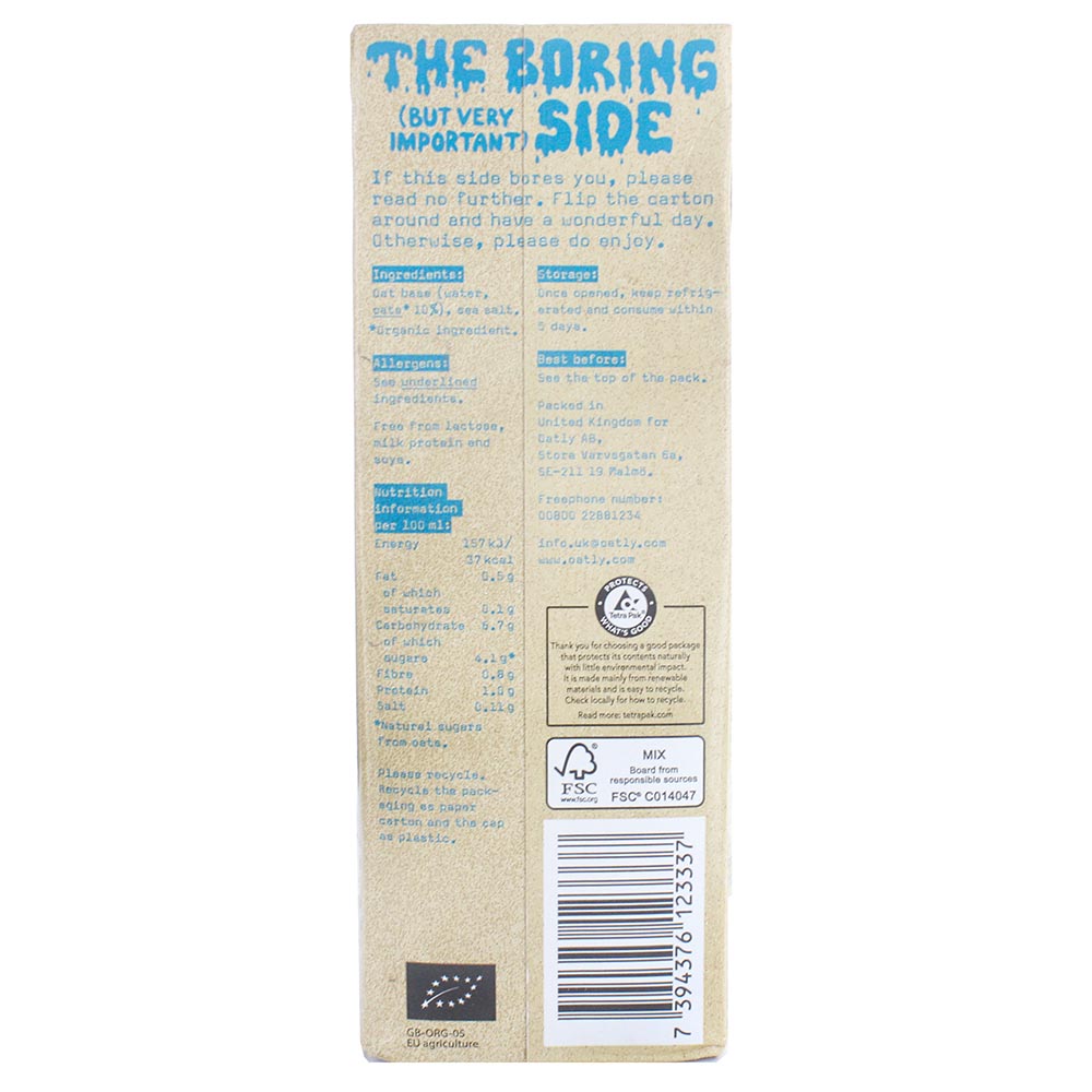 Oatly Organic Oat Drink 1L - Bahrain Alosraonline supermarket