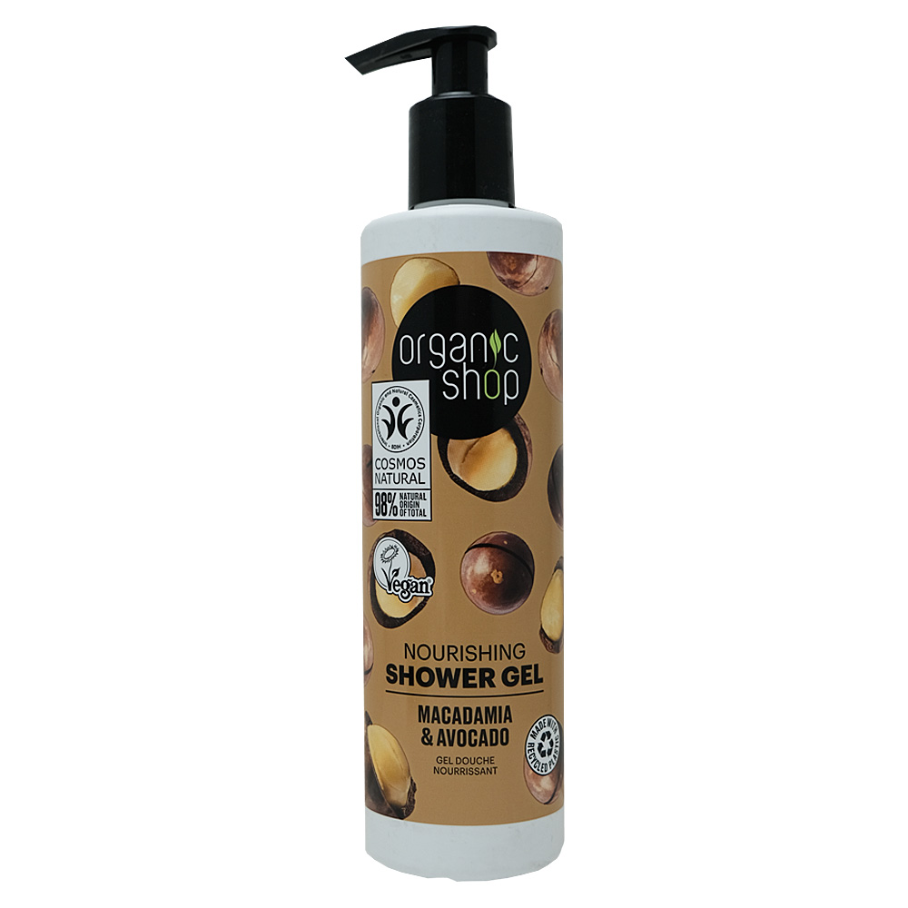 Organic Shop Macadamia & Avocado Shower Gel 280ml - Available at Alosra Online Supermarket