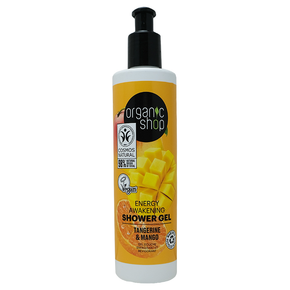 Organic Shop Tangerine & Mango Shower Gel 280ml - Available at Alosra Online Supermarket