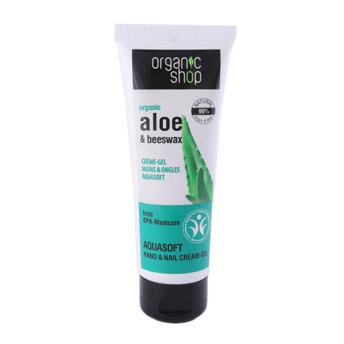 Organic Shop Aloe & Beeswax Aquasoft Hand & Nail Cream Gel 75ml - Available at Alosra Online Supermarket