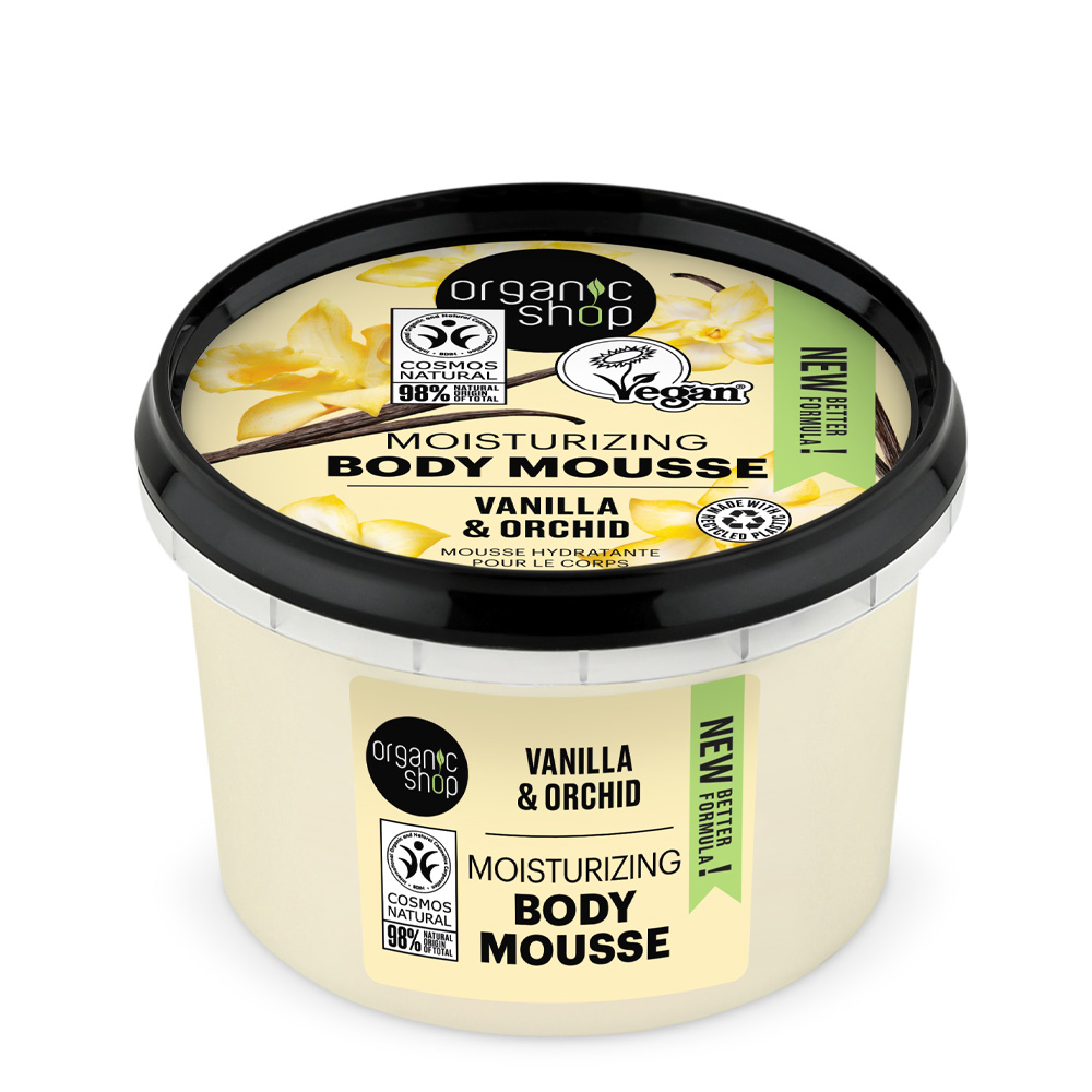 Organic Shop Vanilla & Orchid Body Mousse 250ml - Available at Alosra Online Supermarket