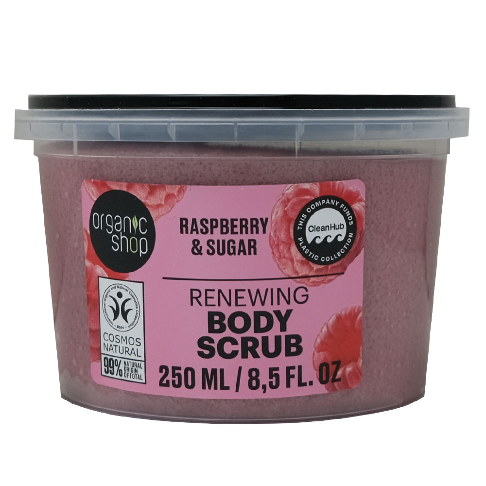 Organic Shop Raspberry Cream Body Scrub 250ml - Available at Alosra Online Supermarket