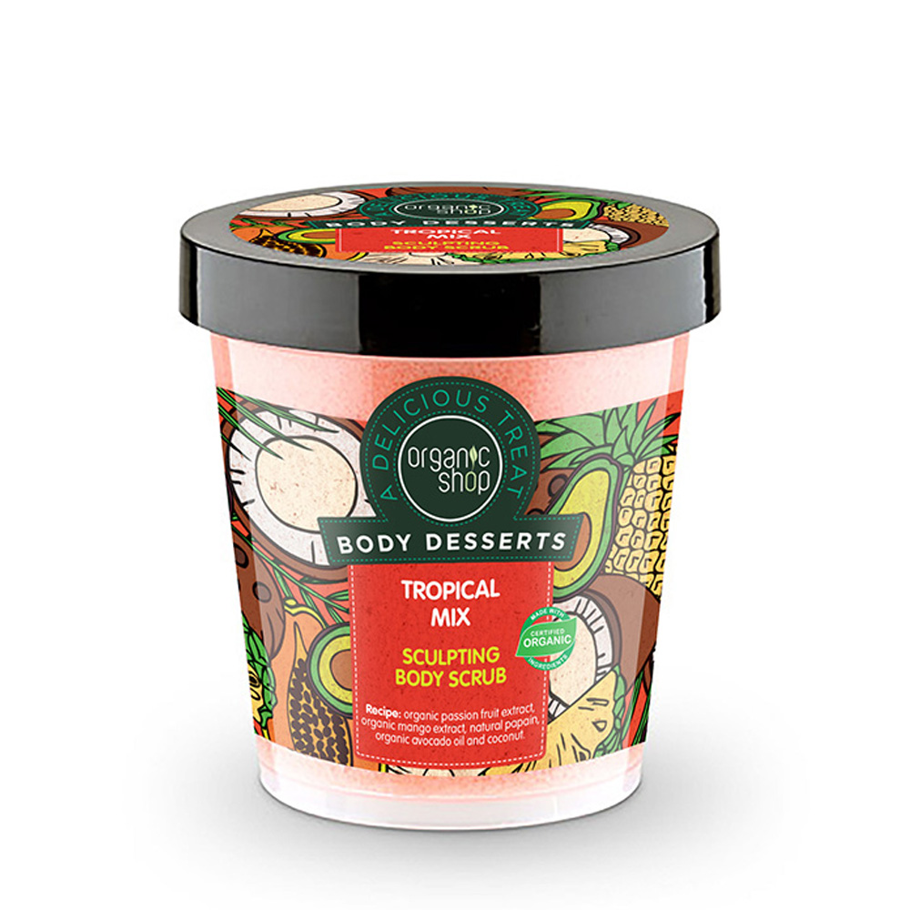 Organic Shop Tropical Mix Body Scrub 450ml - Available at Alosra Online Supermarket