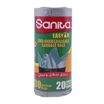 Sanita Easy Tie Garbage Bag 20 Gallon 30s 